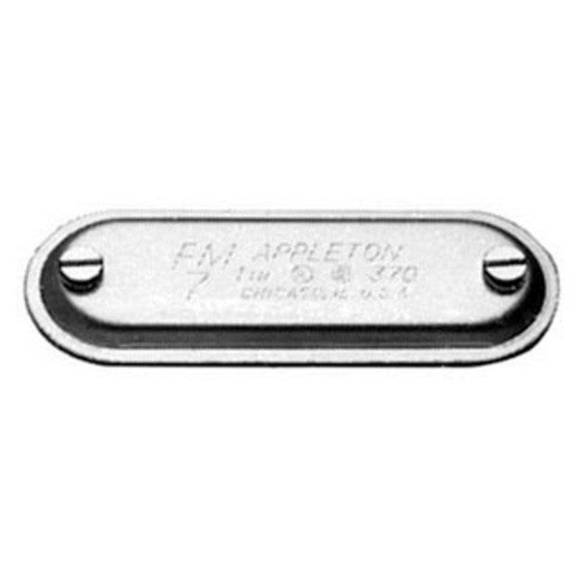 Appleton® Wedge-Lok™ 670 Blank Clip Cover With Screw, 2 in Hub, For Use With Form 7 Unilet Conduit Outlet Bodies, Steel